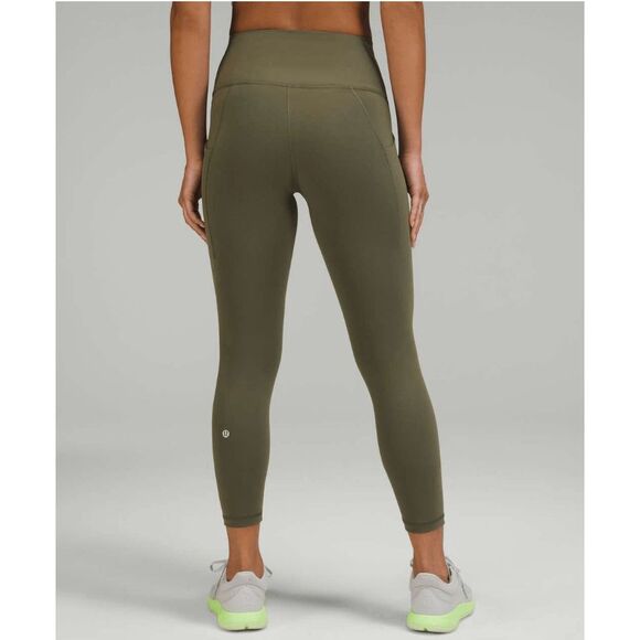 Lululemon Wunder Train High-Rise Tight with Pockets 25" Carob Brown Green Size 1 - Picture 1 of 8